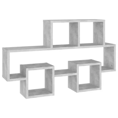 vidaXL Stenska polica v obliki avtomobila betonsko siva 82x15x51 cm
