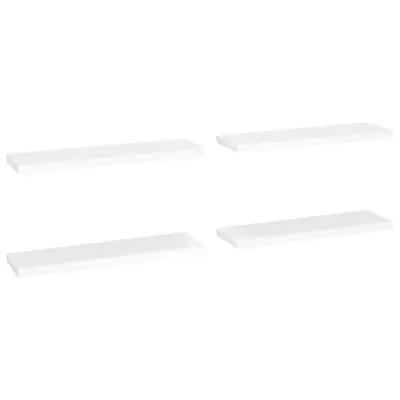 vidaXL Stenske police 4 kosi bele 90x23,5x3,8 cm MDF