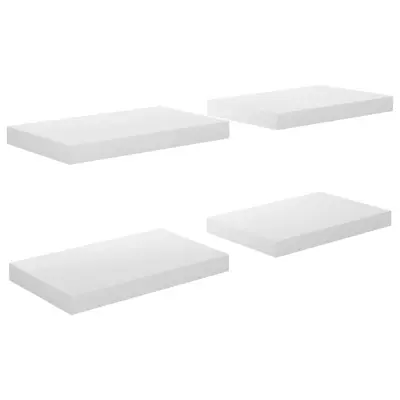 vidaXL Lebdeče police 4 kosi visok sijaj bele 40x23x3,8 cm MDF