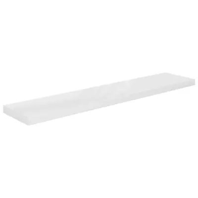 vidaXL Lebdeča polica visok sijaj bela 120x23,5x3,8 cm MDF
