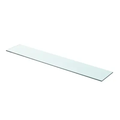 vidaXL Polica Prosojno Steklo 90x15 cm