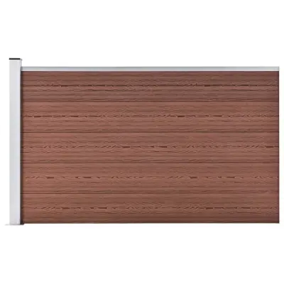 vidaXL Vrtna ograja WPC 175x105 cm rjava