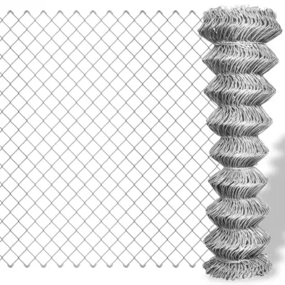 vidaXL Mrežna ograja pocinkano jeklo 25x1,25 m srebrna