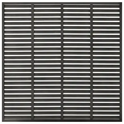 vidaXL Ograja z vodoravnimi letvami WPC 180x180 cm temno siva