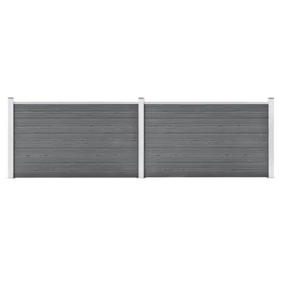 vidaXL Vrtna ograja WPC 353x106 cm siva