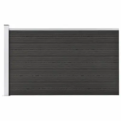 vidaXL Vrtna ograja WPC 175x105 cm siva