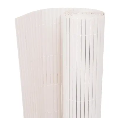 vidaXL Dvostranska vrtna ograja 90x500 cm bela