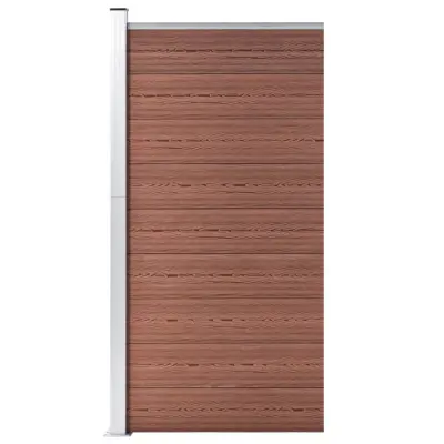 vidaXL Ograjni panel WPC 95x186 cm rjav