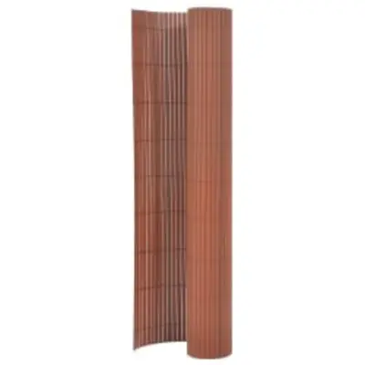 vidaXL Dvostranska vrtna ograja 110x500 cm rjava
