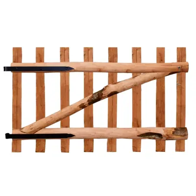 vidaXL Enojna vrata za ograjo impregnirana leska 100x60 cm