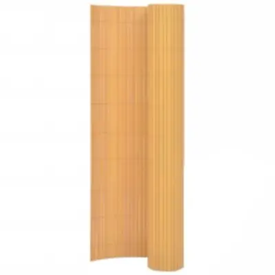 vidaXL Dvostranska vrtna ograja 110x400 cm rumena