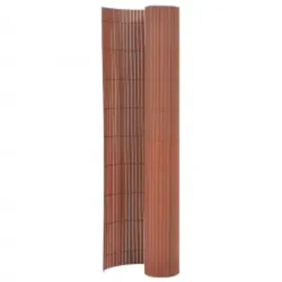 vidaXL Dvostranska vrtna ograja 110x400 cm rjava