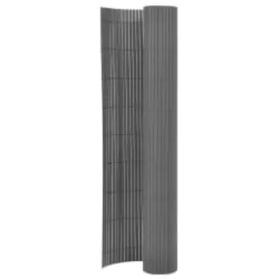 vidaXL Dvostranska vrtna ograja 110x500 cm siva