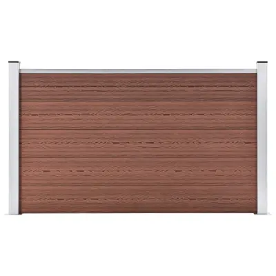 vidaXL Vrtna ograja WPC 180x105 cm rjava