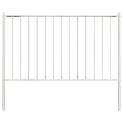 vidaXL Ograjni panel s stebrički premazano jeklo 1,7x1,25 m bel