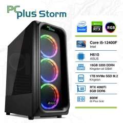 PCPLUS Storm i5-12400F 16 1TB NVMe SSD GeForce RTX gaming namizni računalnik