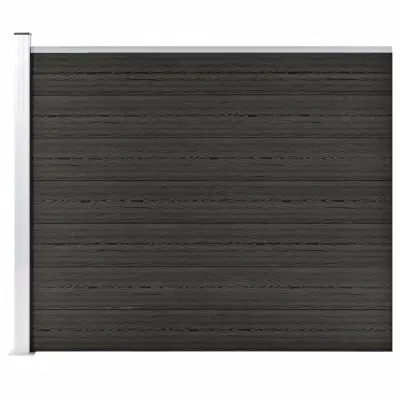 vidaXL Ograjni panel WPC 175x146 cm siv