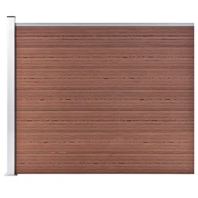 vidaXL Ograjni panel WPC 175x146 cm rjav