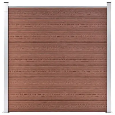 vidaXL Vrtna ograja WPC 180x186 cm rjava