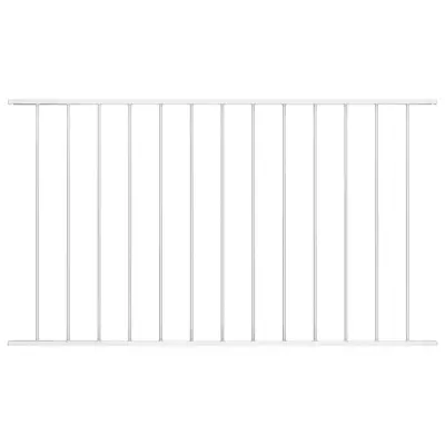 vidaXL Ograjni panel prašno premazano jeklo 1,7x1,25 m bel