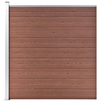vidaXL Vrtna ograja WPC 175x186 cm rjava