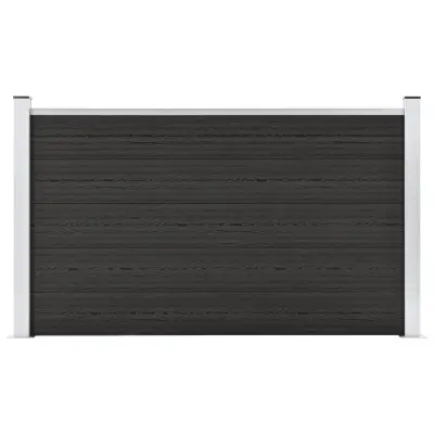 vidaXL Vrtna ograja WPC 180x105 cm siva