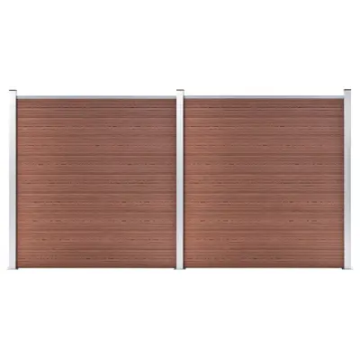 vidaXL Vrtna ograja WPC 353x186 cm rjava