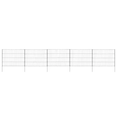 vidaXL Komplet vrtne ograje 115x79 cm zelen