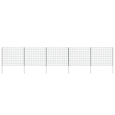 vidaXL Komplet vrtne ograje 77,5x64 cm zelen