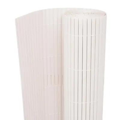 vidaXL Dvostranska vrtna ograja 90x300 cm bela