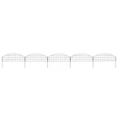 vidaXL Komplet obokane vrtne ograje 77,3x26 cm zelen