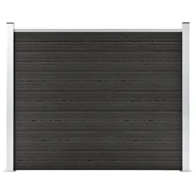 vidaXL Ograjni panel WPC 180x146 cm siv