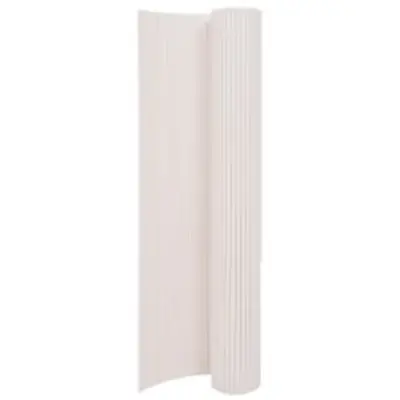 vidaXL Dvostranska vrtna ograja 110x300 cm bela
