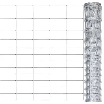 vidaXL Vrtna ograja pocinkano jeklo 50x1,5 m srebrna