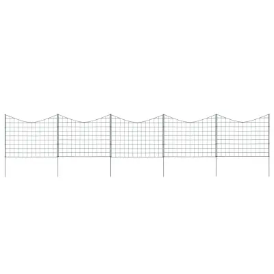 vidaXL Komplet nizke ograje 77,5x64 cm zelen