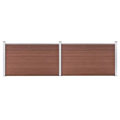 vidaXL Vrtna ograja WPC 353x106 cm rjava
