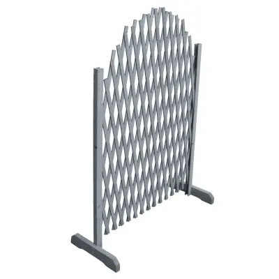vidaXL Mrežna ograja trden les jelke 1,8x1 m siva