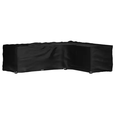 vidaXL Prevleka za vrtno pohištvo L oblike 18 obročkov 285x220x80 cm
