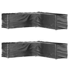 vidaXL Prevleka za pohištvo L oblike 2 kosa 20 obročkov 300x300x90 cm