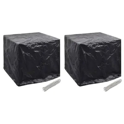 vidaXL Pokrivalo za zbiralnik vode 2 kosa 8 obročkov 116x100x120 cm