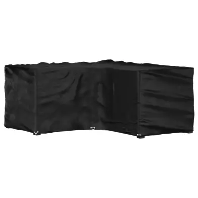 vidaXL Prevleka za vrtno pohištvo L oblike 12 obročkov 185x185x90 cm
