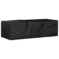 vidaXL Torba za shranjevanje vrtnih blazin črna 135x40x55cm polietilen