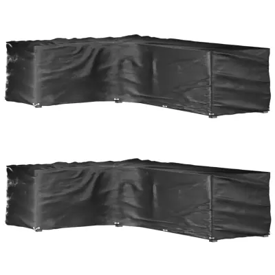 vidaXL Prevleka za pohištvo L oblike 2 kosa 18 obročkov 220x285x80 cm