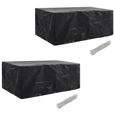 vidaXL Pokrivala za vrtno pohištvo 2 kosa z 8 obročki 228x113 cm