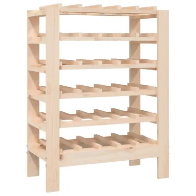 vidaXL Stojalo za vino 61,5x30x82 cm trdna borovina