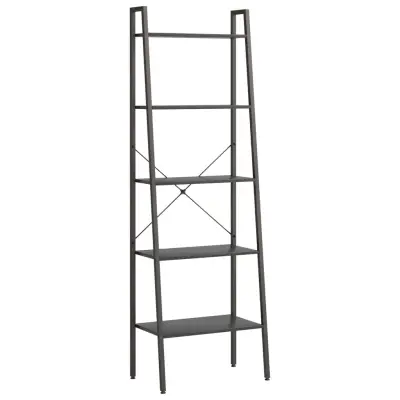 vidaXL 5-nadstropni stoječi regal črn 56x35x174 cm