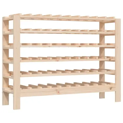 vidaXL Stojalo za vino 109,5x30x82 cm trdna borovina