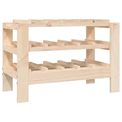 vidaXL Stojalo za vino 61,5x30x42 cm trdna borovina