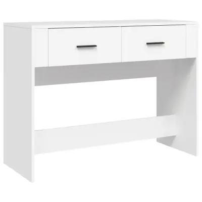 vidaXL Konzolna mizica bela 100x39x75 cm inženirski les