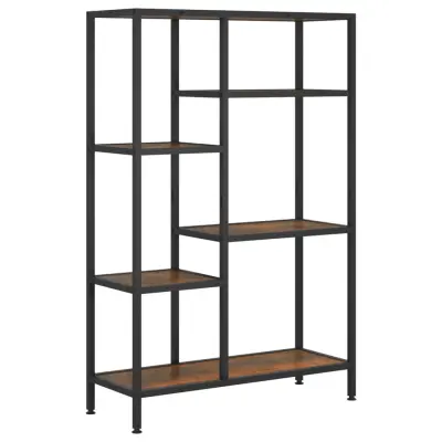 vidaXL Knjižni regal 80x30x120 cm jeklo in inženirski les